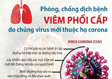 Chỉ thị của Ban Thường vụ Tỉnh ủy về phòng, chống bệnh viêm phổi cấp do chủng mới của vi rút corona (nCoV)