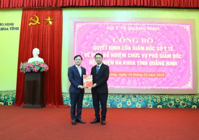 Công bố Quyết định bổ nhiệm Phó Giám đốc Bệnh viện Đa khoa tỉnh Quảng Ninh