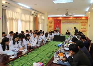 Đoàn kiểm tra Sở Y tế đánh giá cuối năm 2017: Bệnh viện Đa khoa tỉnh đạt 98,42% trong thực hiện 05 nhiệm vụ trọng tâm
