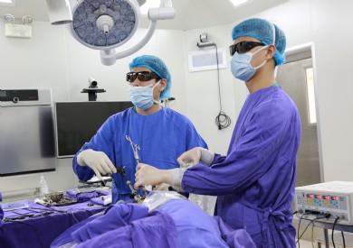 Bệnh viện ĐK tỉnh tạo hình khúc nối bể thận - niệu quản bằng hệ thống nội soi 3D hiện đại