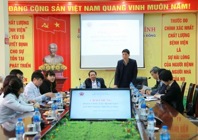 Bệnh viện Đa khoa tỉnh Quảng Ninh tiếp đoàn công tác Bệnh viện Tai mũi họng Trung ương