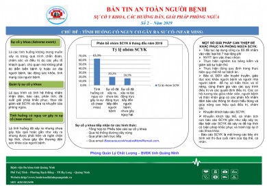 Bản tin an toàn người bệnh số 2 năm 2019