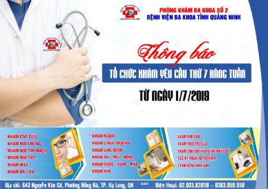 Từ ngày 1/7/2019, phòng khám đa khoa số 2 tổ chức khám theo yêu cầu vào thứ bảy