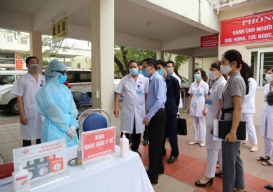 Sở Y tế kiểm tra công tác chống dịch Covid-19 tại Bệnh viện Đa khoa tỉnh Quảng Ninh