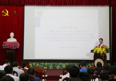 Hội nghị học tập, quán triệt các Quy định của Trung ương về thi hành Điều lệ Đảng và kiểm tra giám sát thi hành kỷ luật Đảng