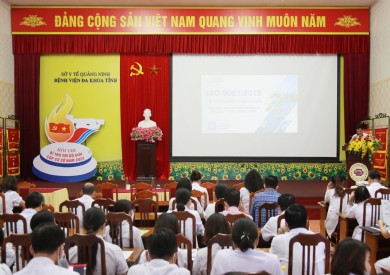 Bệnh viện Đa khoa tỉnh Quảng Ninh đào tạo nhận thức tiêu chuẩn ISO 9001:2015 năm 2022