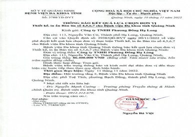 Thông báo kết quả lựa chọn đơn vị thiết kế, in ấn bản tin (3788)