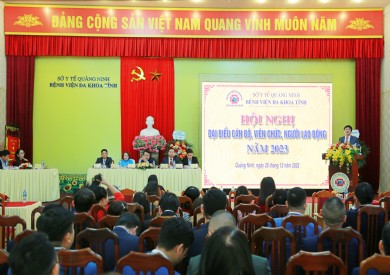 Hội nghị đại biểu cán bộ viên chức, người lao động Bệnh viện Đa khoa tỉnh Quảng Ninh năm 2023