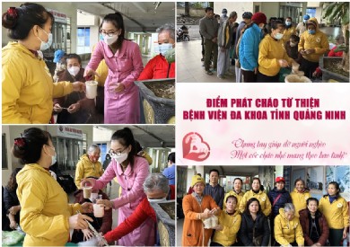 Điểm phát cháo từ thiện Bệnh viện Đa khoa tỉnh Quảng Ninh: Nơi trao yêu thương đến người bệnh