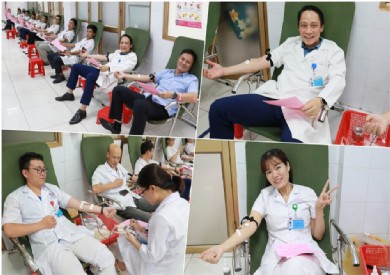 Chung tay cùng thầy thuốc Bệnh viện Đa khoa tỉnh Quảng Ninh hiến máu cứu người