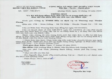 Thông báo ký kết hợp đồng (3097)