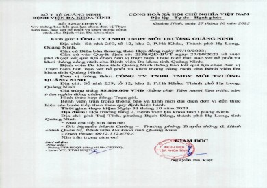 Thông báo kết quả lựa chọn đơn vị (3242)
