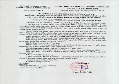 Thông báo kết quả lựa chọn (3595)