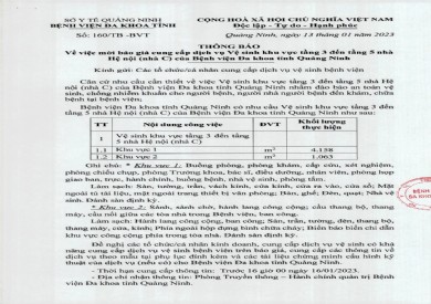 Thông báo mời báo giá cung cấp dịch vụ vệ sinh (160)