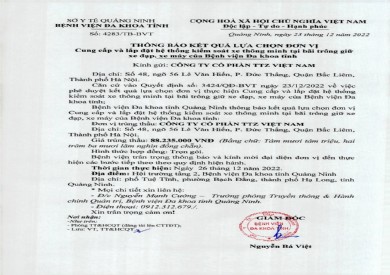 Thông báo kết quả lựa chọn đơn vị (4283)