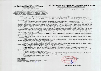 Thông báo kết quả lựa chọn đơn vị (135)