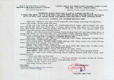 Thông báo kết quả lựa chọn đơn vị (4314)