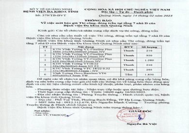 Thông báo mời báo giá thi công, đóng trần (379)