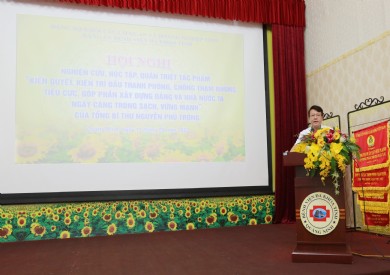 Hội nghị học tập, nghiên cứu tác phẩm của Tổng Bí thư Nguyễn Phú Trọng về phòng, chống tham nhũng tiêu cực và sinh hoạt chuyên đề học tập làm theo tư tưởng đạo đức, phong cách Hồ Chí Minh 2023
