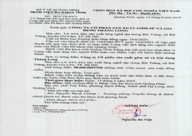 Thông báo kết quả lựa chọn đơn vị (1853)