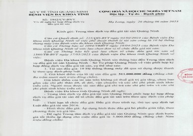 Thông báo đề nghị ký hợp đồng dịch vụ đấu giá tài sản (1942)
