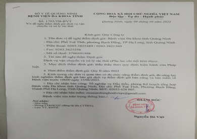 Đề nghị thẩm định giá dịch vụ vận chuyển xử lý rác thải (1793)