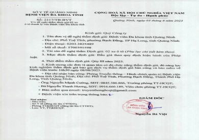 Thông báo đề nghị thẩm định giá 02 xe ô tô thanh lý của bệnh viện (2317)