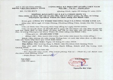 Thông báo kết quả lựa chọn đơn vị (73)