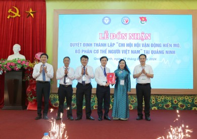 Thành lập Chi hội Hội vận động hiến mô, bộ phận cơ thể người tại Quảng Ninh và Lễ phát động đăng ký hiến tặng mô, tạng năm 2024