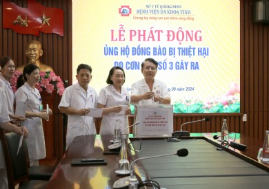 Bệnh viện Đa khoa tỉnh Quảng Ninh phát huy tinh thần “tương thân tương ái” hướng về đồng bào bị thiệt hại do bão số 3