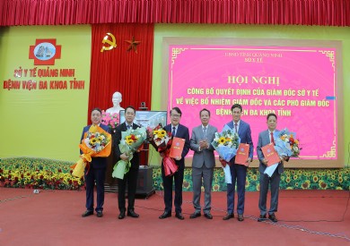 Sở Y tế Quảng Ninh trao Quyết định bổ nhiệm Giám đốc và các Phó Giám đốc  Bệnh viện Đa khoa tỉnh