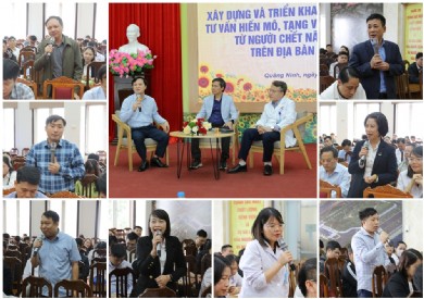 Sở Y tế Quảng Ninh tổ chức chương trình can thiệp can thiệp ''Tư vấn hiến mô, tạng và tăng tỉ lệ hiến mô, tạng từ người chết não'' trong toàn ngành