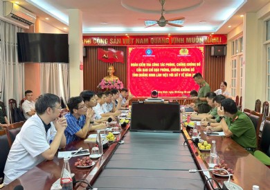 Đoàn kiểm tra công tác phòng, chống khủng bố làm việc với Sở Y tế và Bệnh viện Đa khoa tỉnh Quảng Ninh