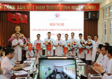 CÔNG BỐ QUYẾT ĐỊNH CỦA GIÁM ĐỐC BỆNH VIỆN ĐA KHOA TỈNH QUẢNG NINH VỀ CÔNG TÁC CÁN BỘ TẠI BỆNH VIỆN