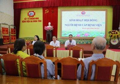 BỆNH VIỆN ĐA KHOA TỈNH QUẢNG NINH TỔ CHỨC SINH HOẠT HỘI ĐỒNG NGƯỜI BỆNH CẤP BỆNH VIỆN