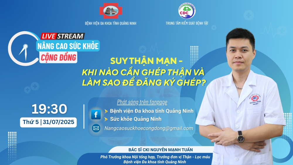 [Livestream] BỆNH THẬN MẠN - KHI NÀO CẦN GHÉP THẬN VÀ LÀM SAO ĐỂ ĐĂNG KÝ GHÉP